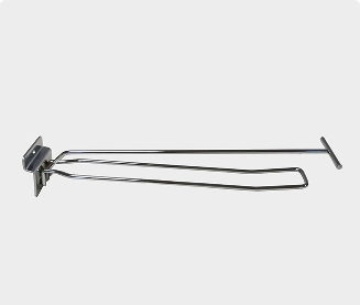 Slatwall Euro Hook with Ticket Arm