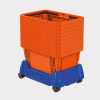 plastic wheeled shopping basket stacker