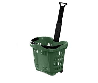 Genslide – Wheeled Plastic Shopping Basket (43ltr)